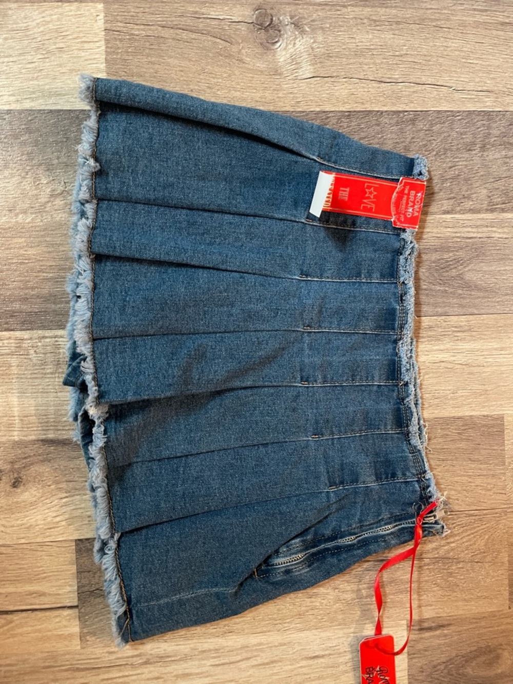 Y2K Roma Blue Pleated Denim Mini Skort - Picture 2 of 2